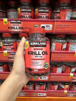 Dầu nhuyễn thể Kirkland Krill Oil 180 viên mẫu mới