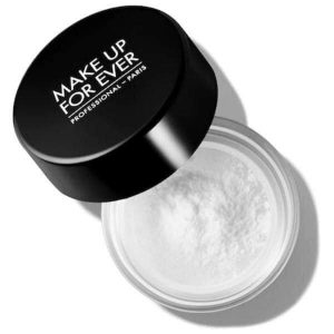 Phấn phủ dạng bột không màu - Make Up For Ever - Ultra HD Microfinishing Loose Powder 4g: hộp màu đen trắng.