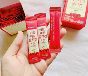Bột Collagen Cherry TheSem Hàn Quốc 30 gói 1