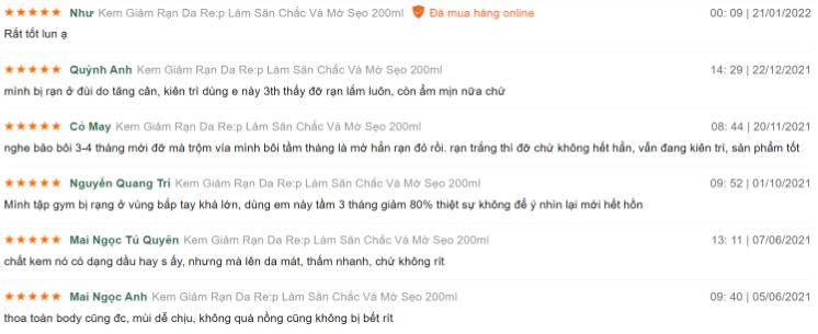 REVIEW kem trị rạn da Re:p 