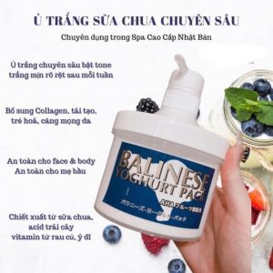 Công dụng của ủ trắng sữa chua Balinese