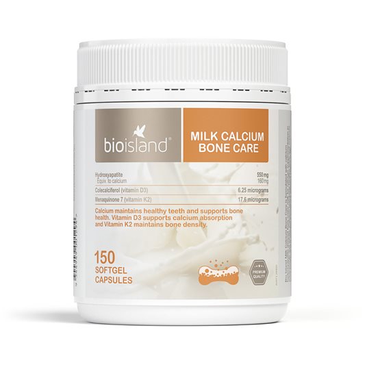 Bio Island Milk Calcium Bone Care 150 viên: dùng cho người từ 12 tuổi. 