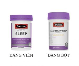 Uống ngủ ngon Swisse Sleep dạng viên và bột
