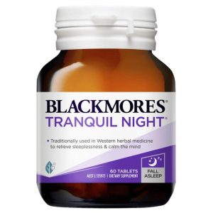 Viên uống trị mất ngủ Blackmores Tranquil Night của ÚC