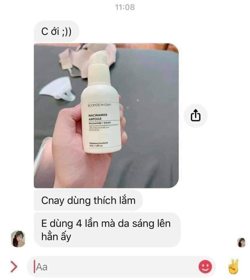 Serum trắng da Boom De Ah Dah Niacinamide Ampoule 50ml 3