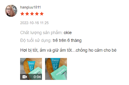 Kem bôi ấm ngực Organic của Úc review