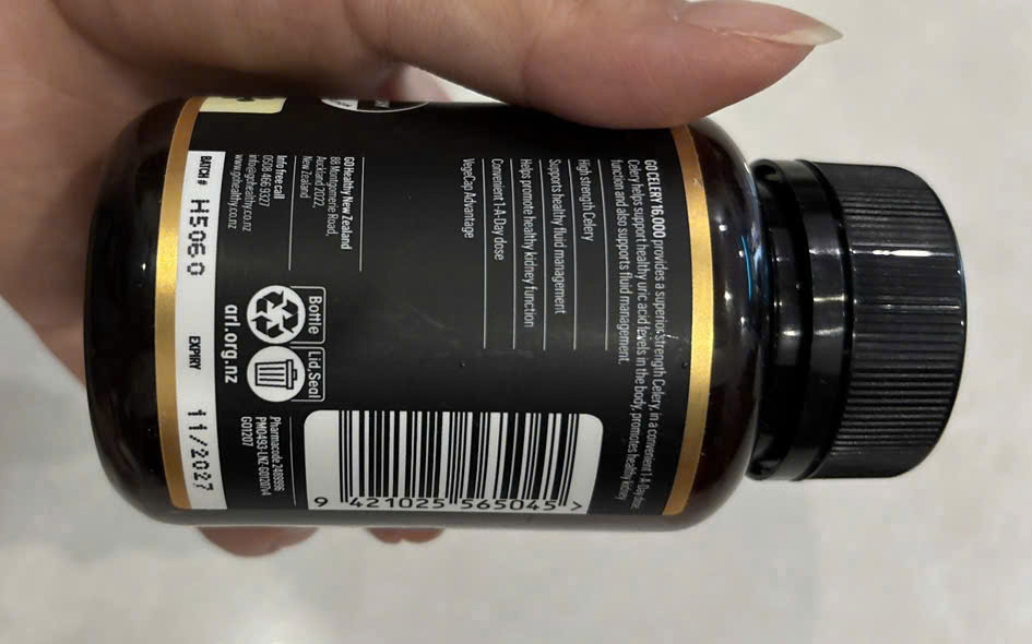 Viên uống hỗ trợ Gout Go Celery 16000 Go Healthy 60 viên mẫu mới