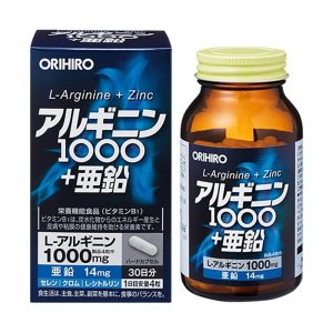 Viên uống tăng cường sinh lý Orihiro L-Arginine 1000 và Zinc 120 viên