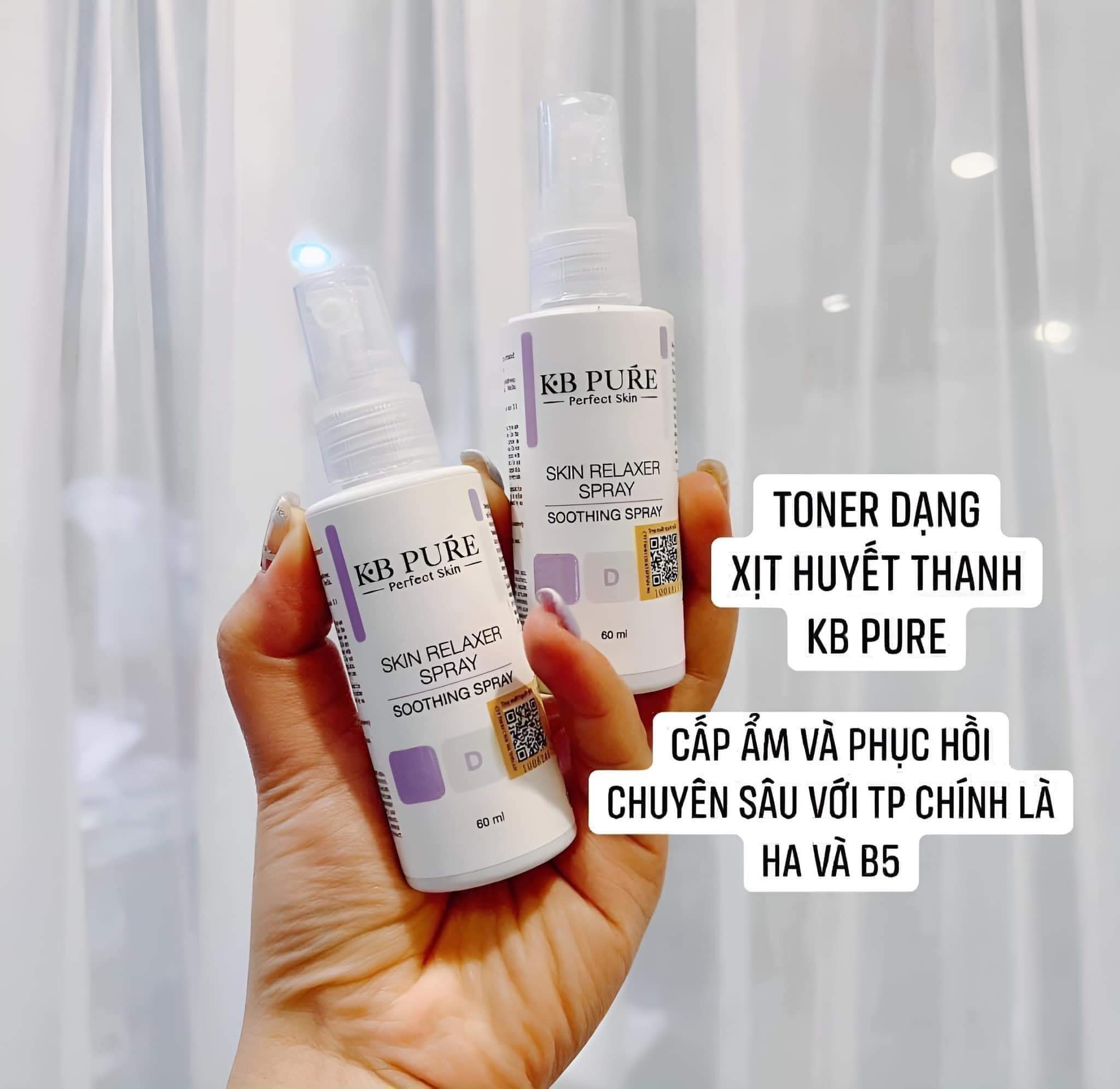 Xịt huyết thanh cấp ẩm KB Pure Skin Relaxer Spray 60ml 250ml có tốt không?