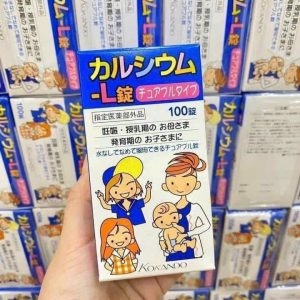 Viên uống bổ sung canxi Kokando Nhật Bản lọ 100 viên cho bé