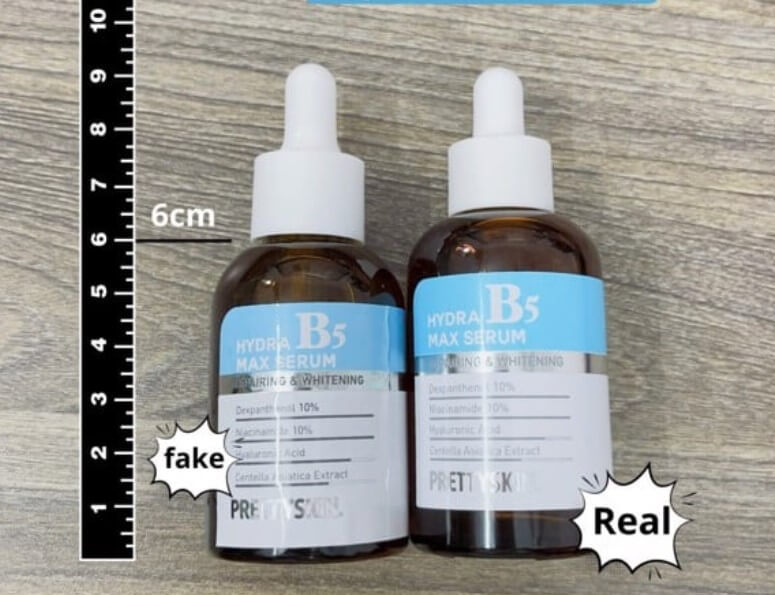 Cách phân biệt serum B5 Max thật giả