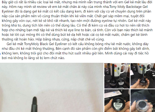 Review kẻ mắt dạng gel Tonymoly