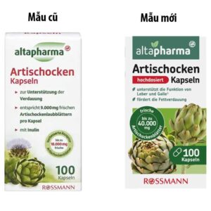 Bổ Gan Artischocken Kapseln Altapharma Đức 100 Viên mẫu mới