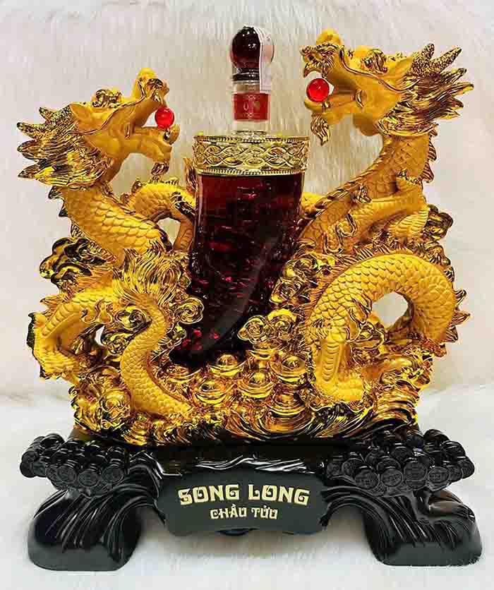 Rượu con rồng vàng XO Song Long Chầu Tửu