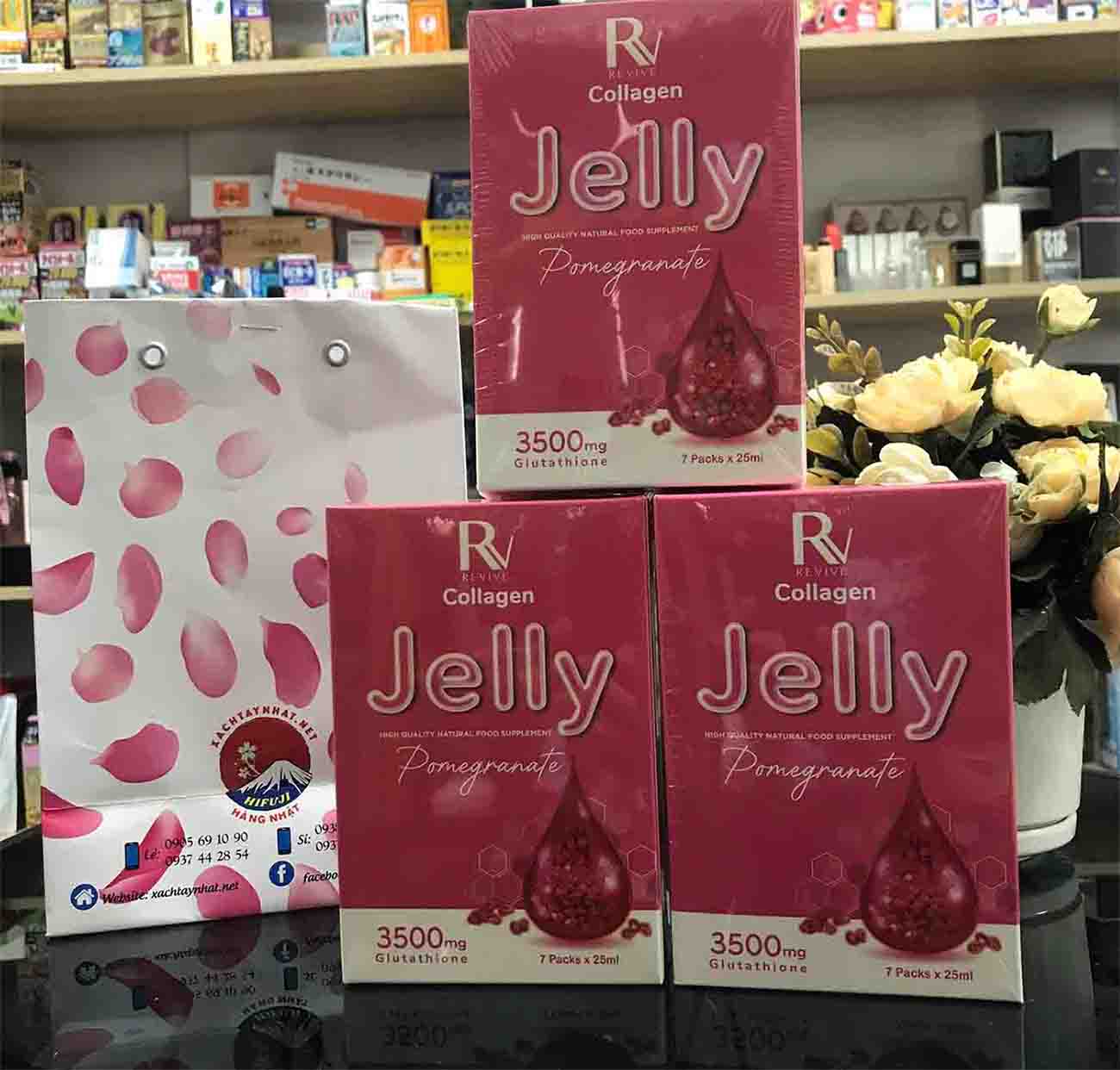 Thạch Lựu Trắng Da Revive Jelly Collagen Pomegranate 3500mg