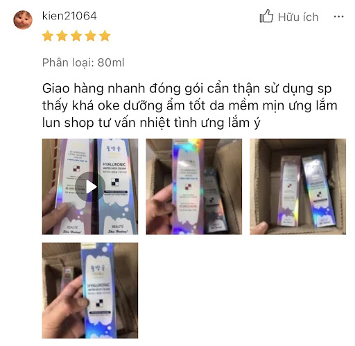 review kem dưỡng ẩm melasma x hyaluronic water drop cream