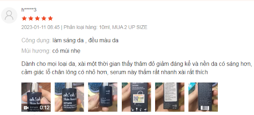 review oh oh skin health serum