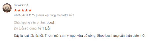 review siro sanostol số