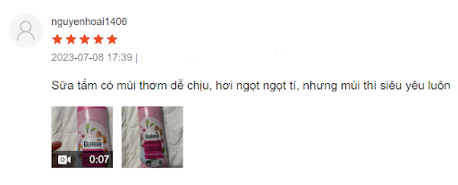 review sữa tắm balea 300ml