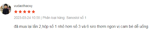 review vitamin sanostol số 1