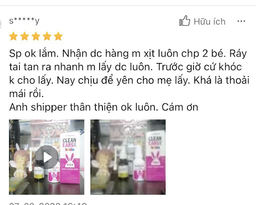 review xịt tan ráy tai úc