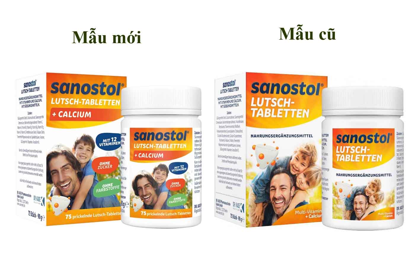 Ngậm bổ xung canxi và vitamin Sanostol Lutschtabletten