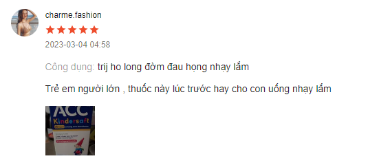 review thuốc ho acc kindersaft