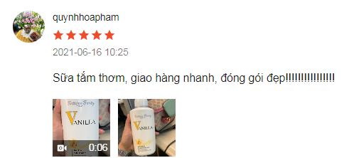 Review sữa tắm bettina barty vanilla