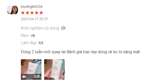 review kem chống nắng meea