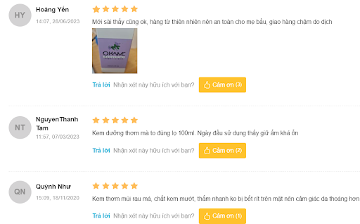 kem dưỡng okame review