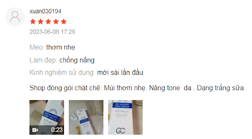 review chống nắng gc hàn quốc