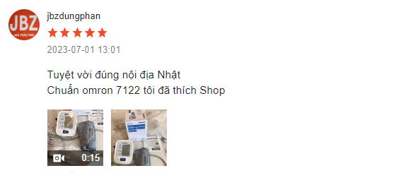 review máy đo huyết áp 7122