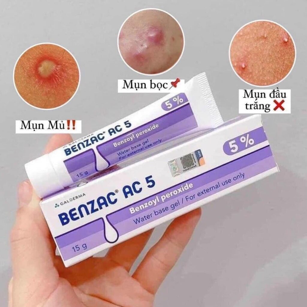 Kem Trị Mụn Benzac AC 5 5% Galderma Chính Hãng 15g 6