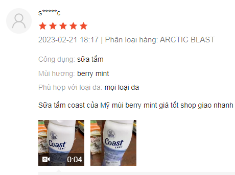 Review sữa tắm Coast nữ Body Wash 532ml