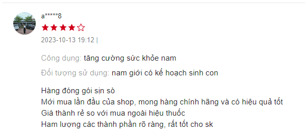 review Công dụng thực phẩm tăng cường sinh lý Hosendo