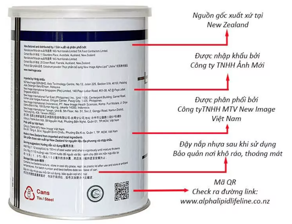 sửa non alpha lipid 450g