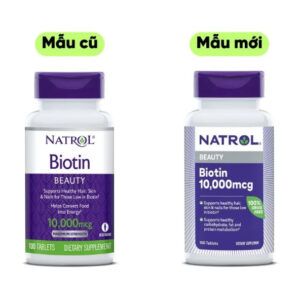 Viên uống Biotin Natrol kích thích mọc tóc, chống rụng tóc mẫu mới