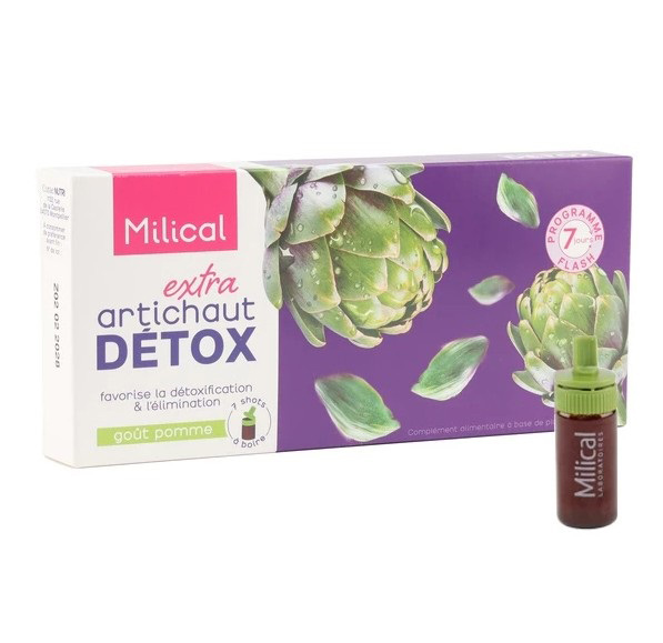 Hỗ trợ thải độc gan Extra Artichaut Detox Milical mẫu mới