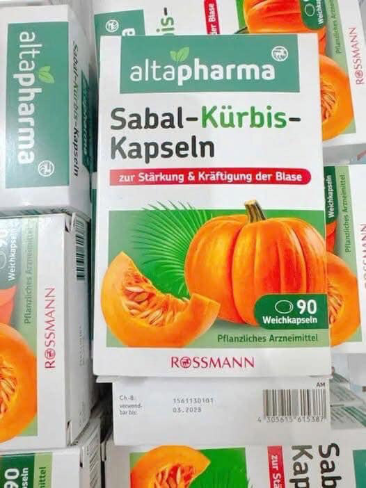 Viên uống hỗ trợ tiểu đêm Altapharma Sabal Kürbis Kapseln 90 viên mẫu mới