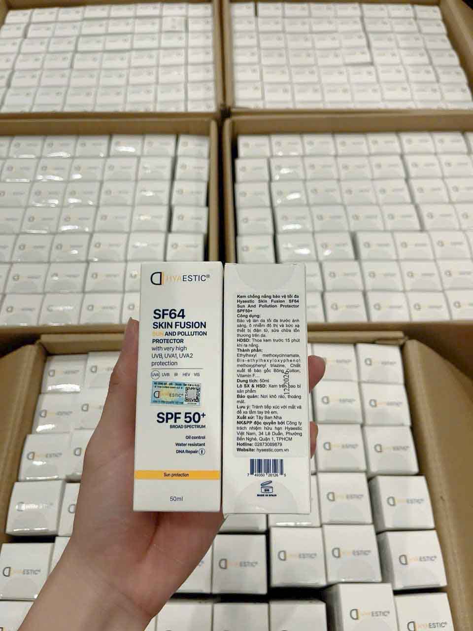 Kem chống nắng Hyaestic SF64 Skin Fusion Sun and Pollution Protector 50ml