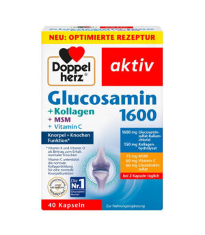 Viên uống Doppelherz Glucosamin 1600 Kollagen MSM Đức 40 viên