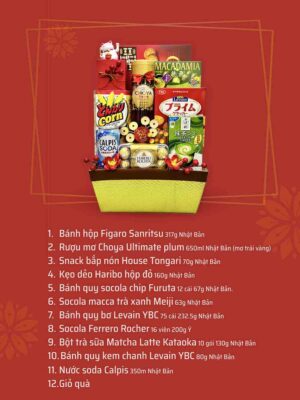 giỏ bánh kẹo tết QTNK11