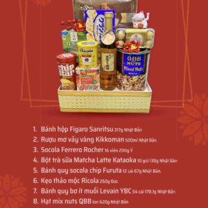 giỏ mây quà tết QTBK17