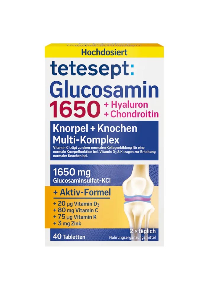 Viên uống hỗ trợ xương khớp Tetesept Glucosamin 1650 Đức