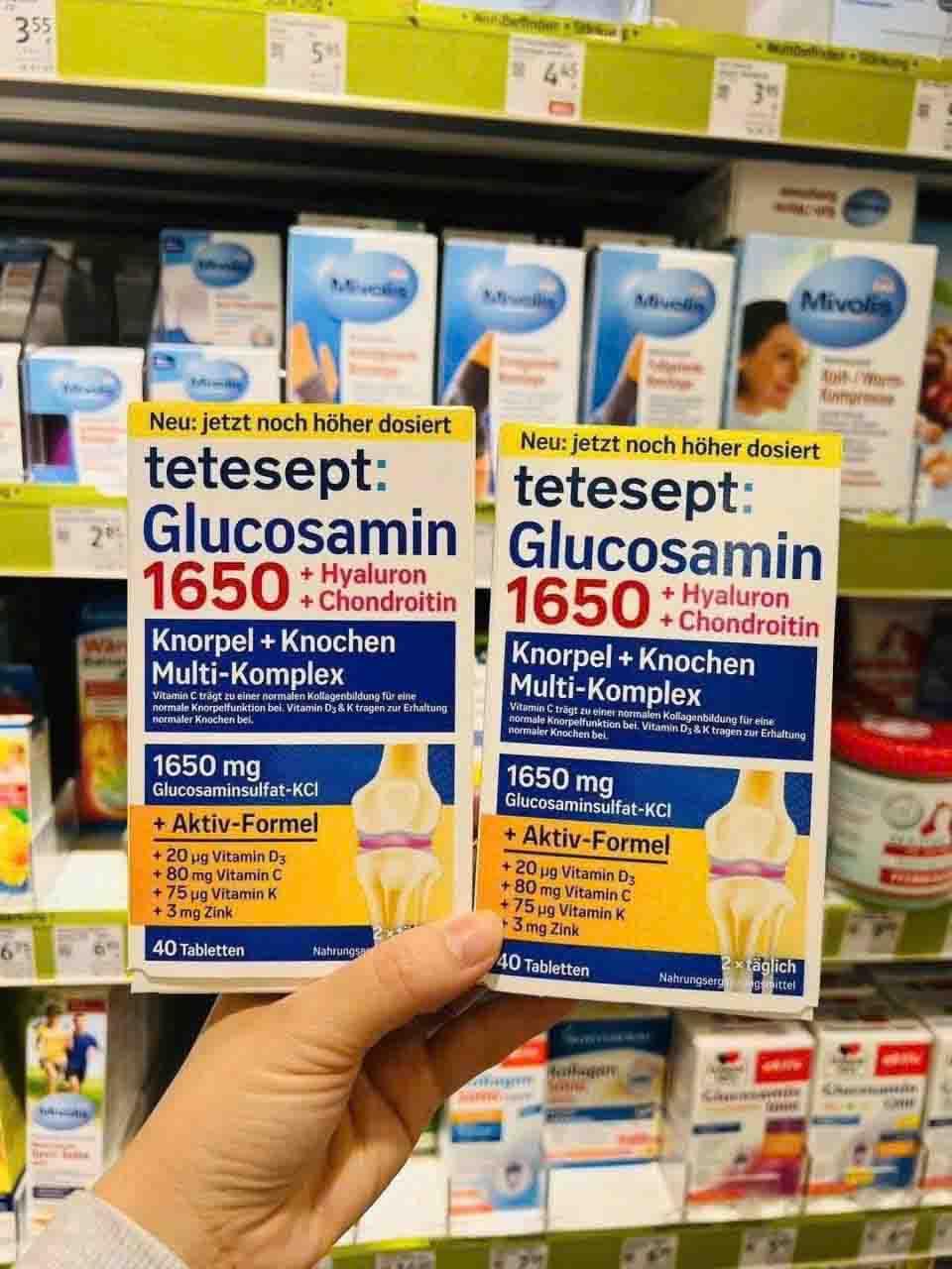 Viên uống hỗ trợ xương khớp Tetesept Glucosamin 1650