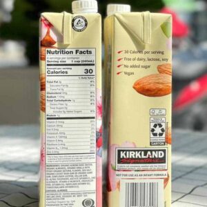 sữa hạnh nhân không đường almond kirkland