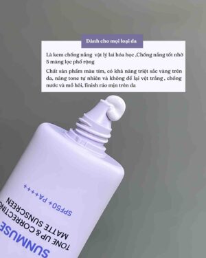 Chống nắng Beplain Sunmuse Tone Up & Correcting Matte Sunscreen