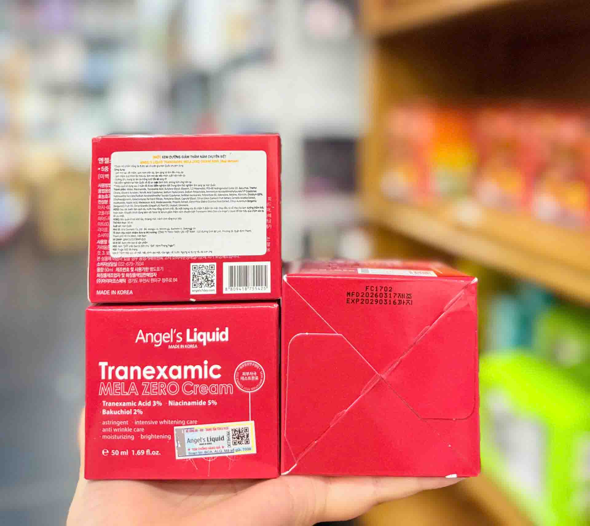 Kem dưỡng Angel’s Liquid Tranexamic Mela Zero Cream 50ml