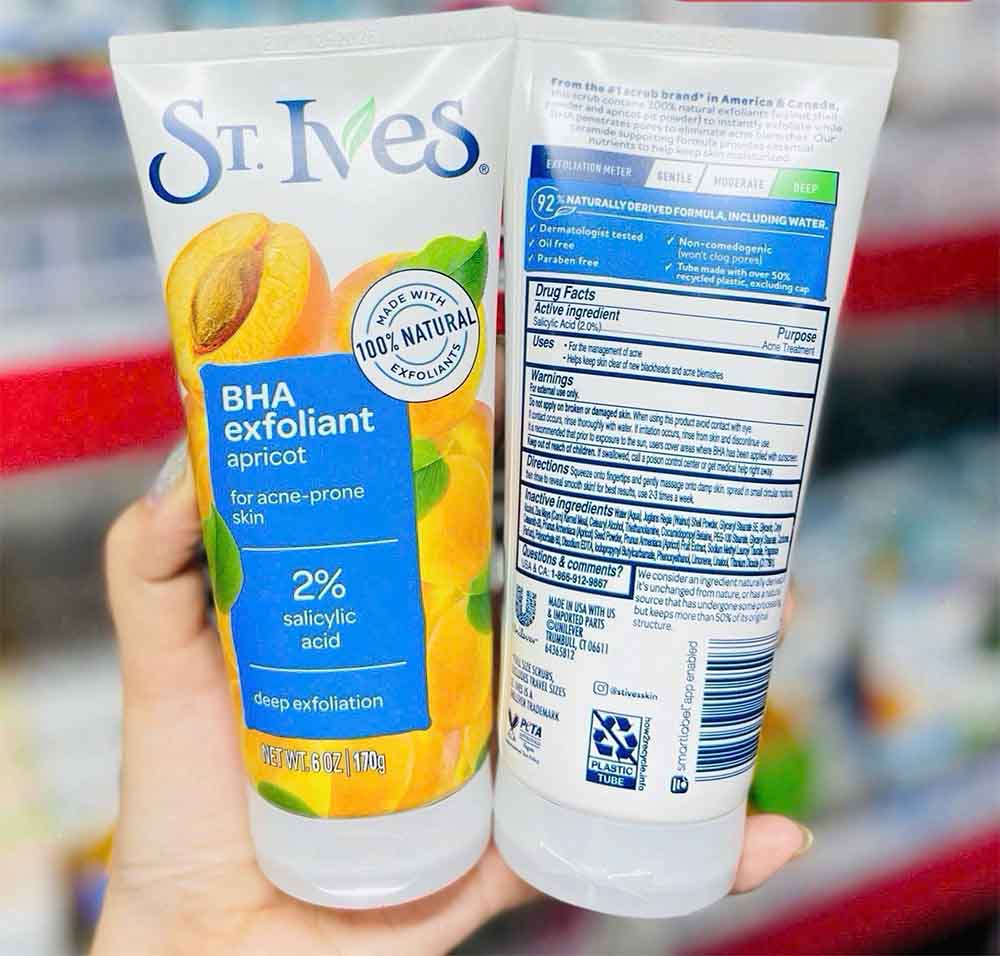 Sữa rửa mặt ST Ives BHA xanh