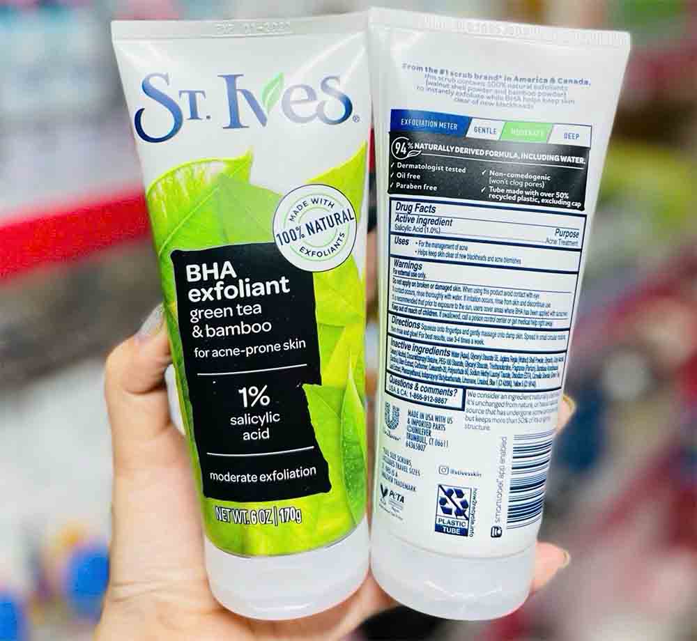 Sữa rửa mặt ST Ives BHA